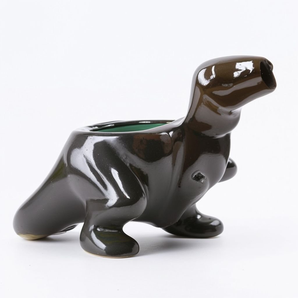 Doniczka Dinozaur ciemnozielony gradient