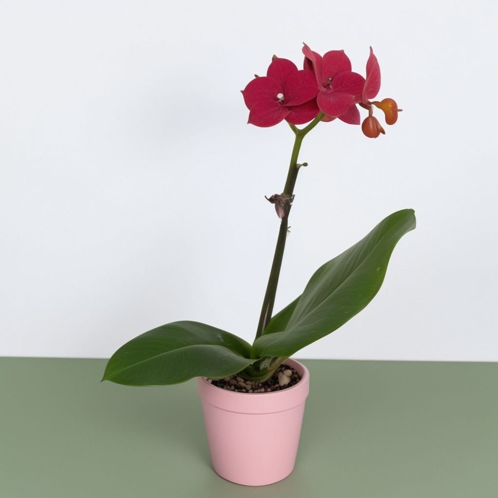 Miniaturowa orchidea w doniczce - obrazek 2