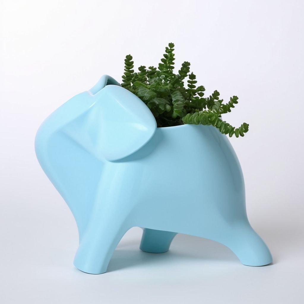 Doniczka Słoń niebieski