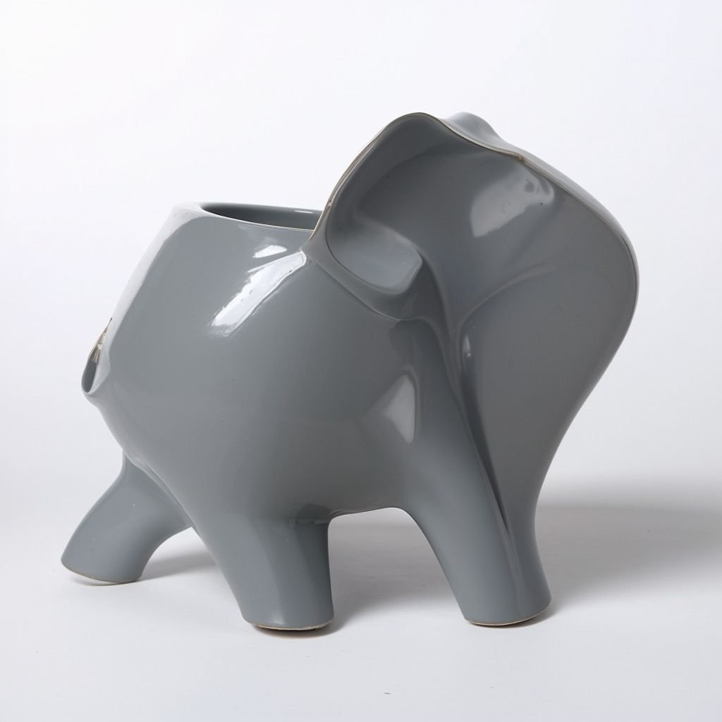 Doniczka Słoń szary - obrazek 3