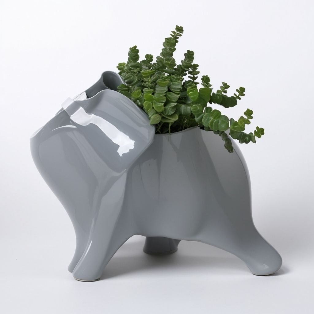 Doniczka Słoń szary