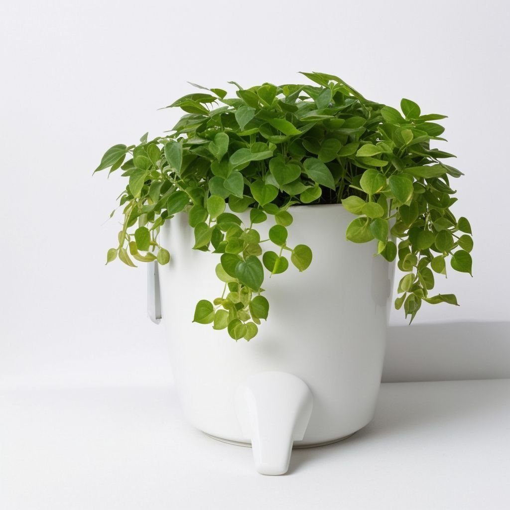 Mieszane rośliny w doniczce ceramicznej - obrazek 4