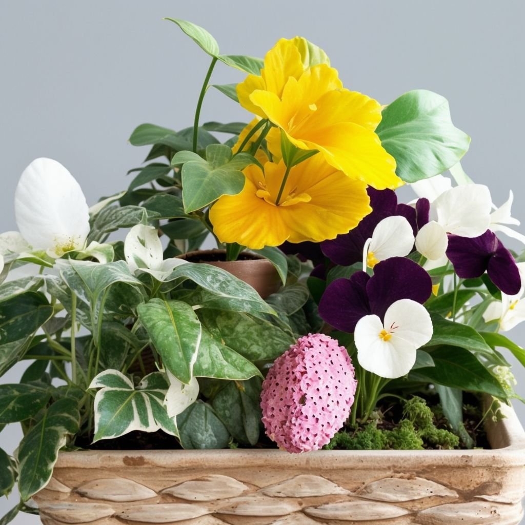 Zestaw prezentowy "Kompozycja wielkanocna z bratkami" - obrazek 2