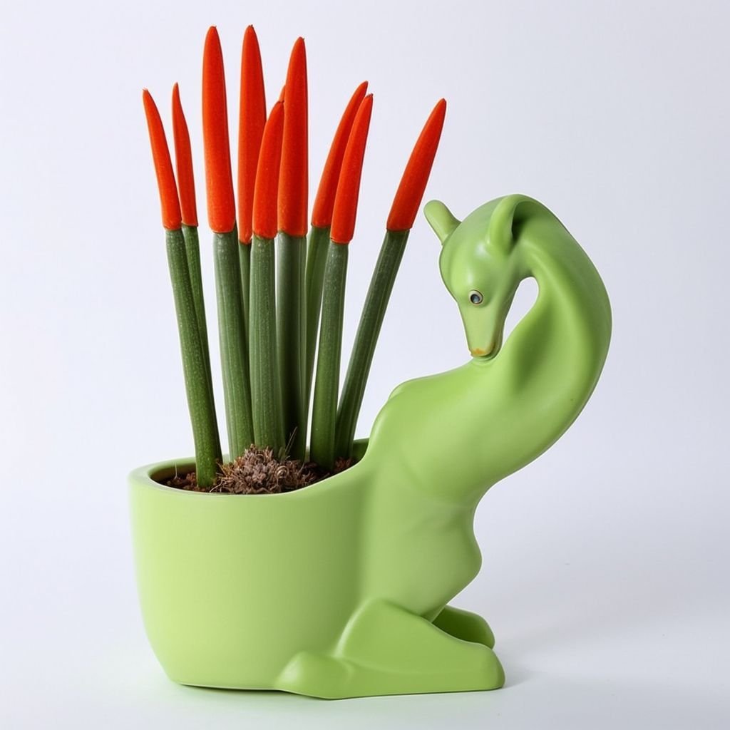 Doniczka Zielona Żyrafa