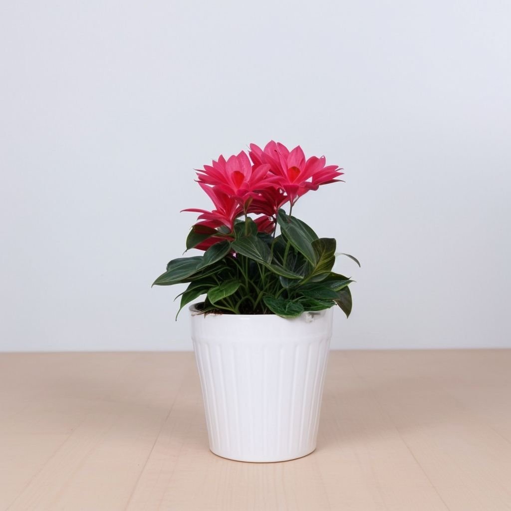 Zestaw w białej ceramicznej doniczce "Dom" - obrazek 3