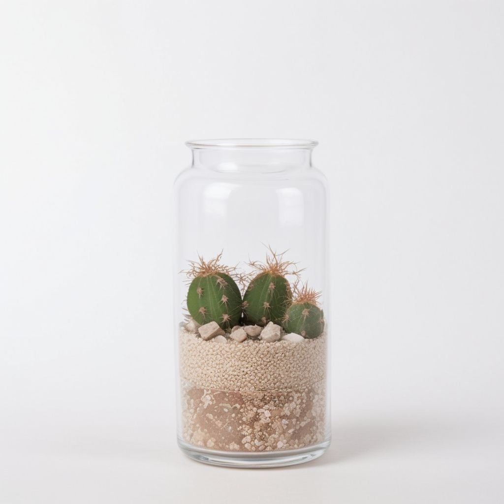 Kompozycja w wazonie z kaktusem