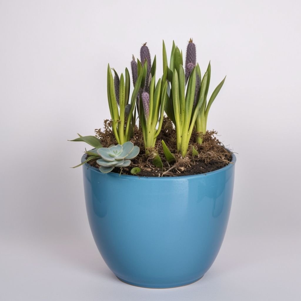 Szafirek w doniczce ceramicznej